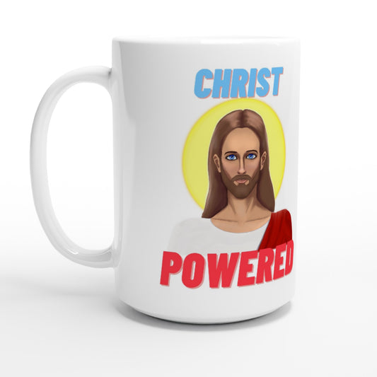 White 15oz "Christ Powered" Ceramic Mug